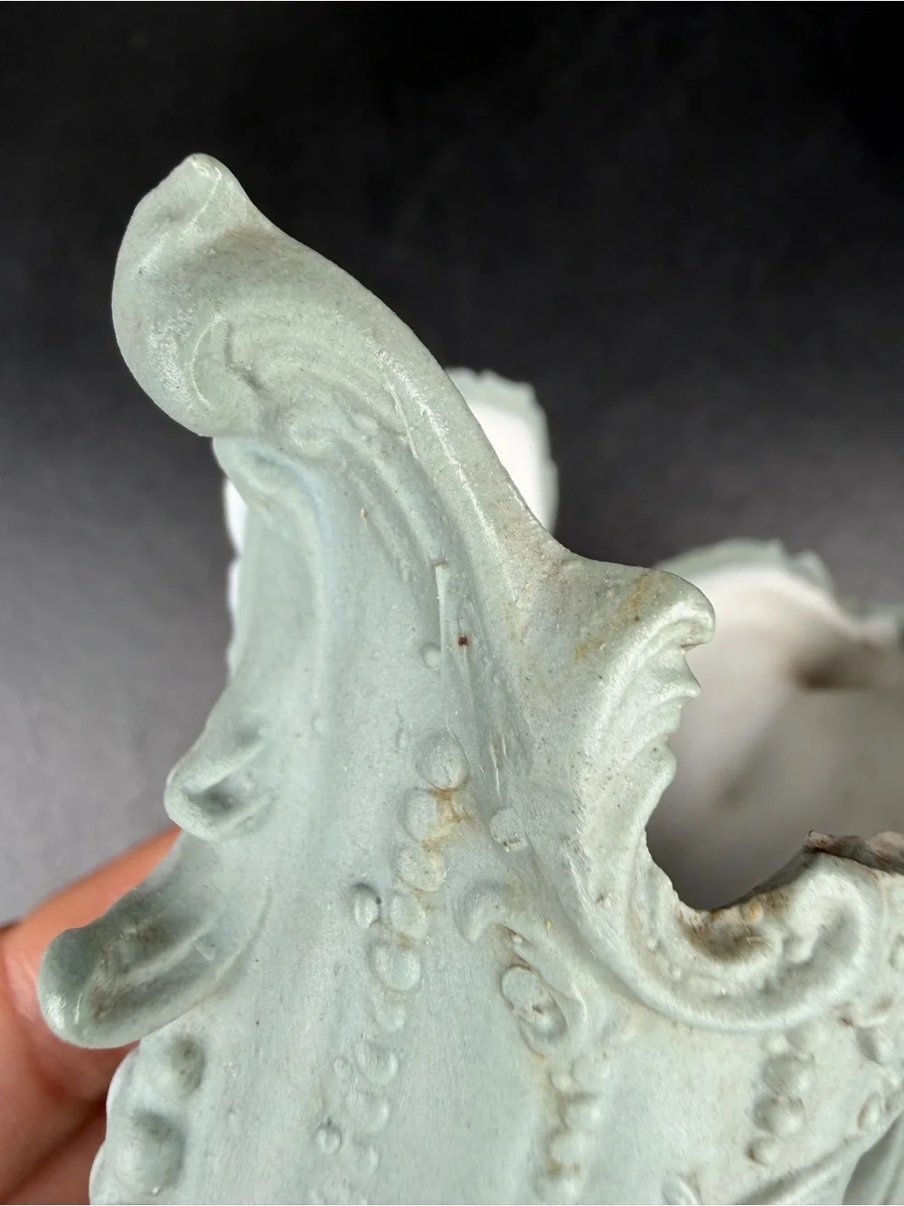 VINTAGE Rococo Cherub Bisque Vase